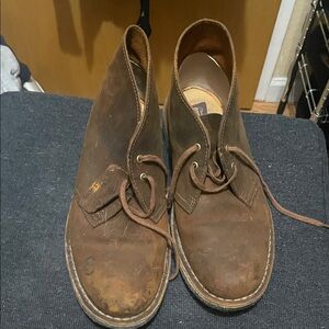 Clarks Brown Leather Chukka Boots